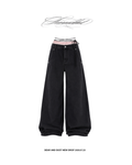 【Pre-Order】lace waist ribbon denim