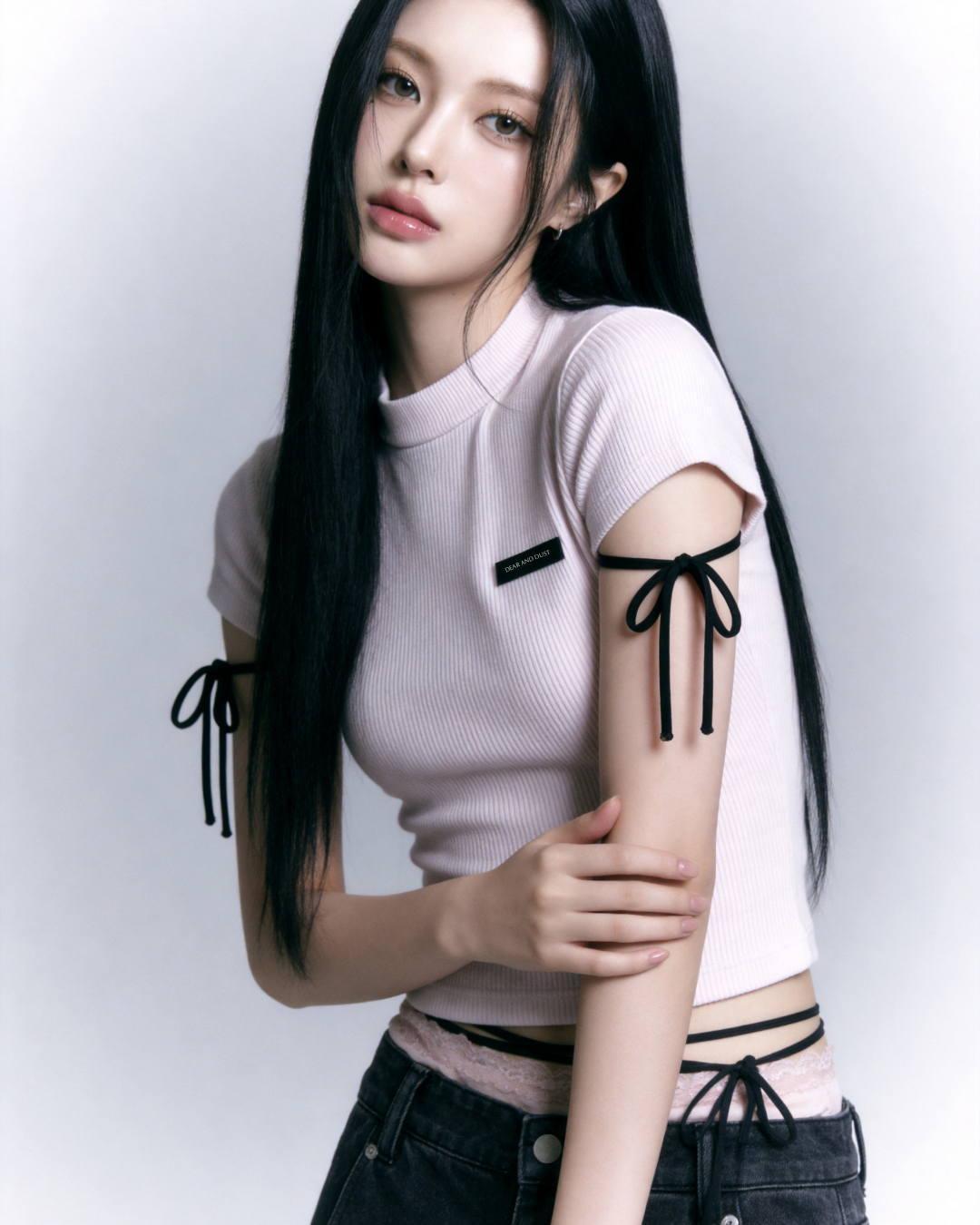 【Pre-Order】side ribbon rib knit