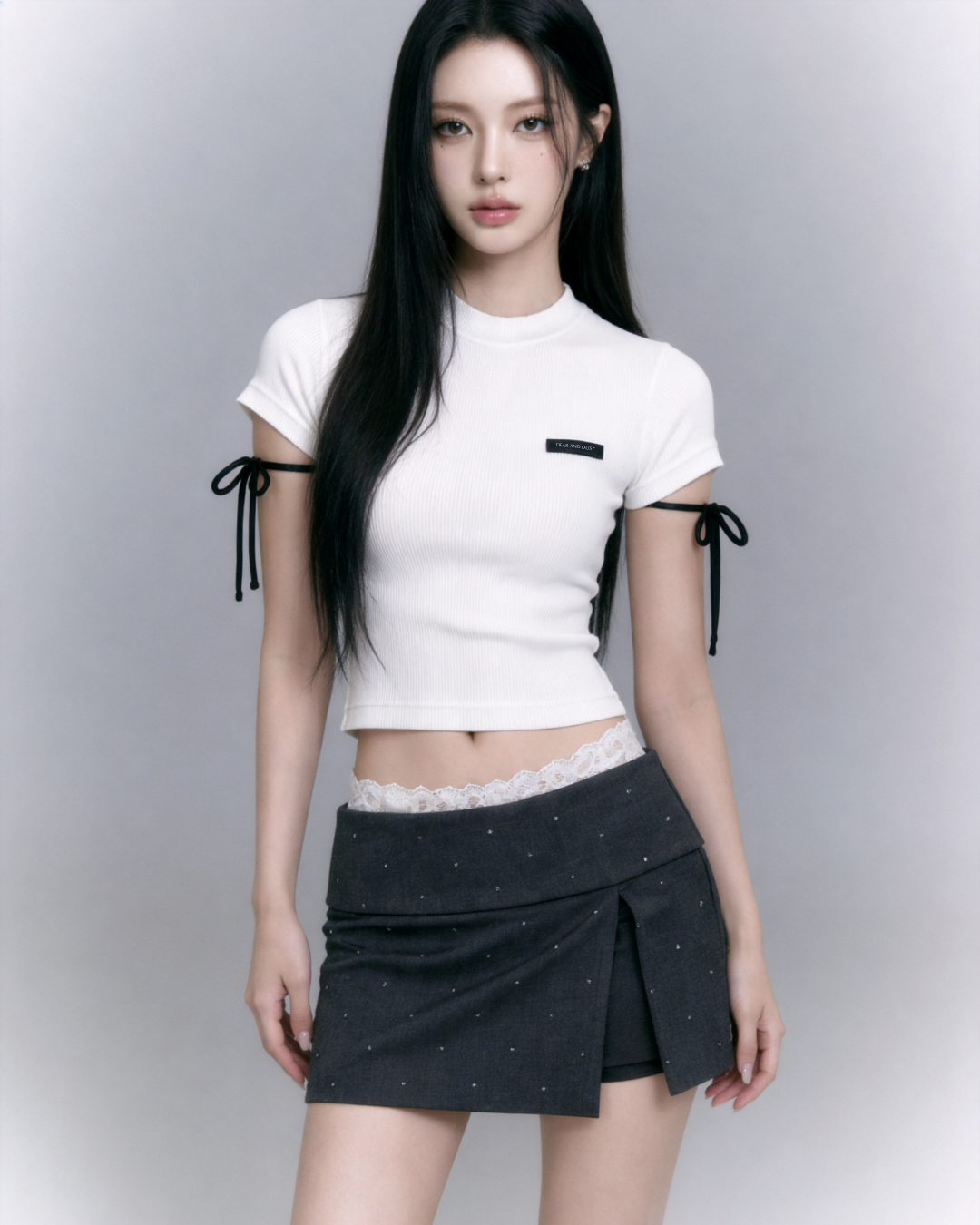 【Pre-Order】side ribbon rib knit