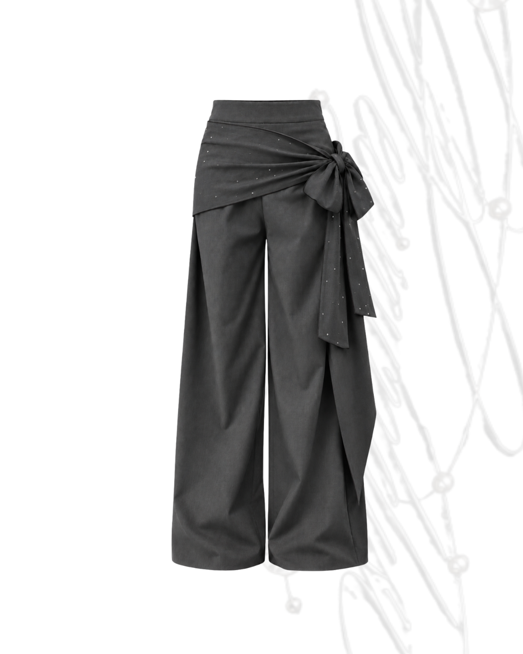bijou wrap ribbon pants