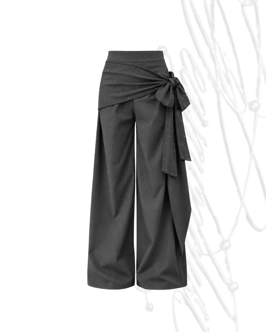bijou wrap ribbon pants
