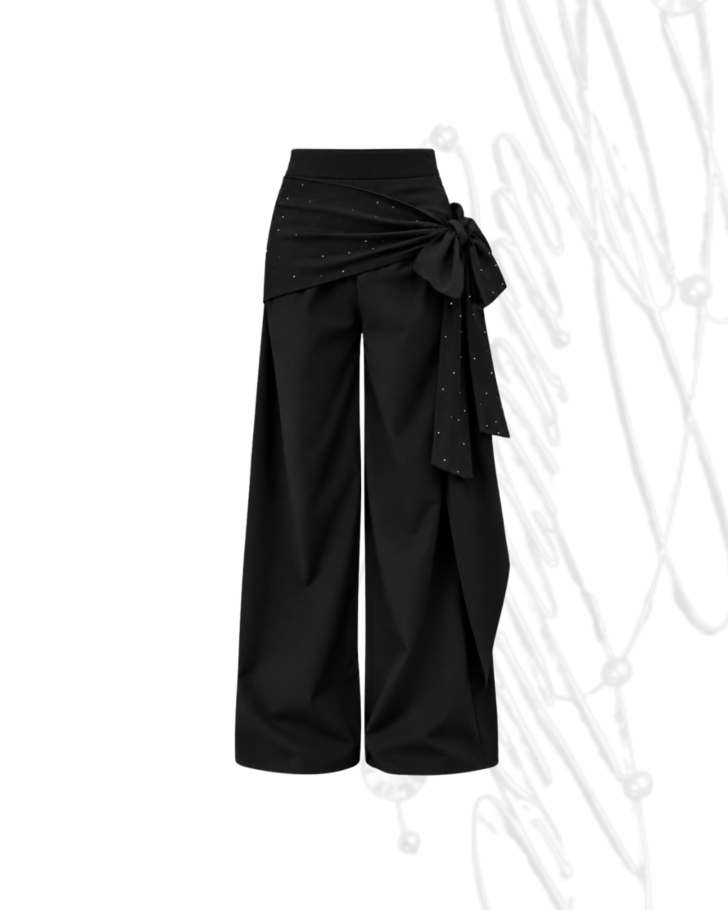 bijou wrap ribbon pants