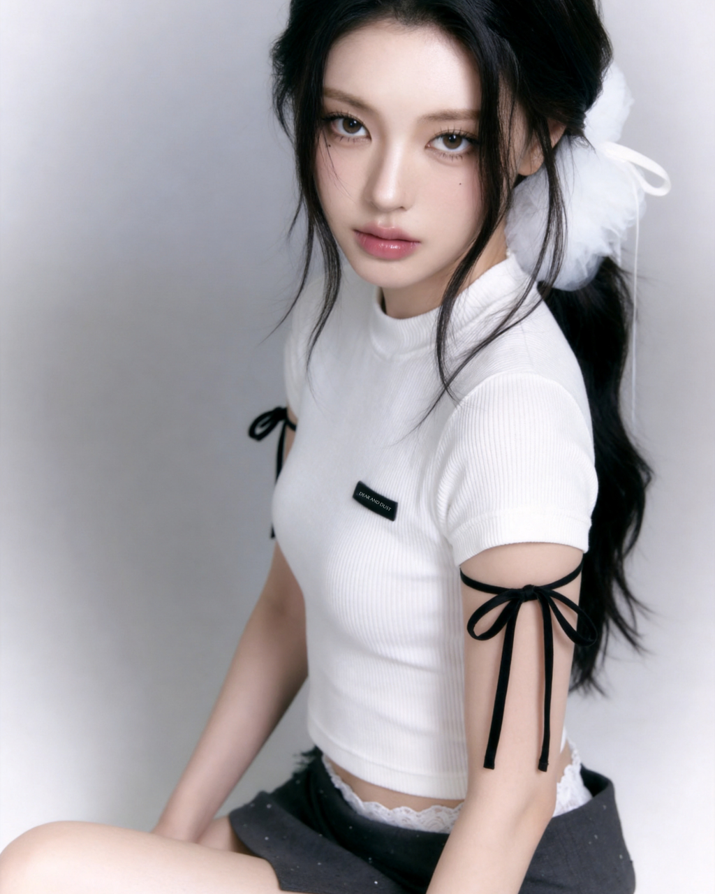 【Pre-Order】side ribbon rib knit