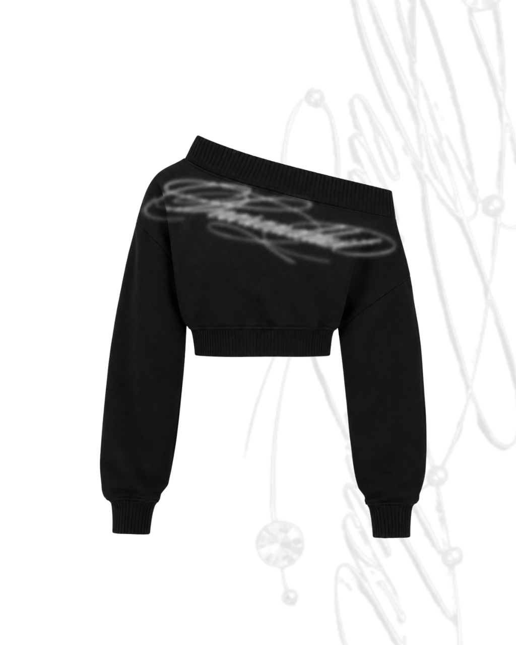 logo print short sweat