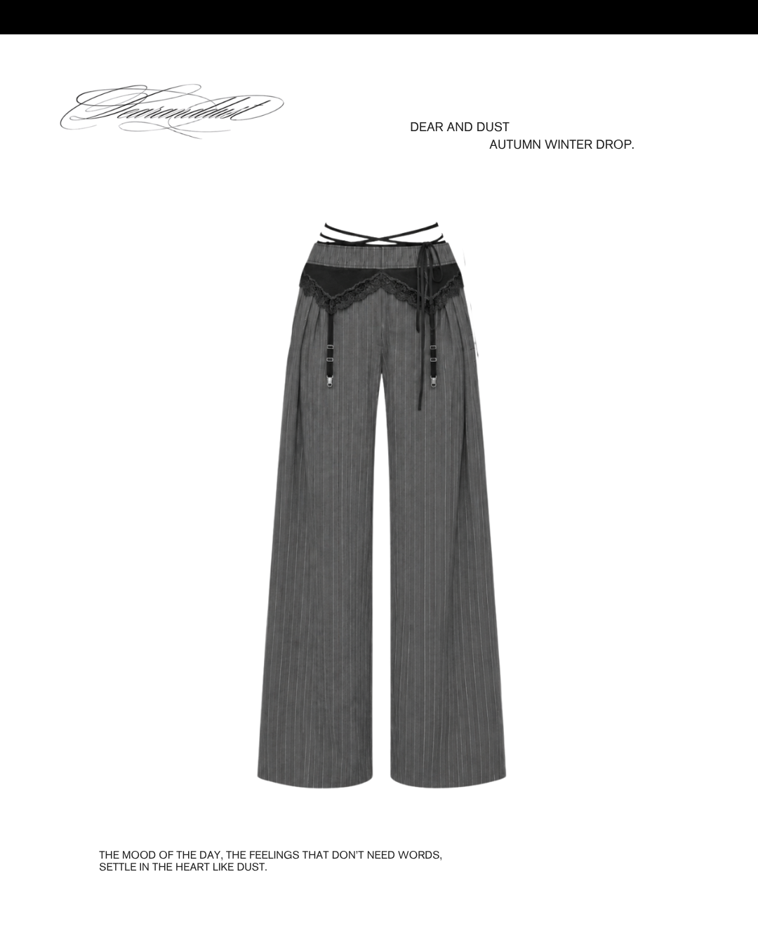 lace pinstripe wide slacks
