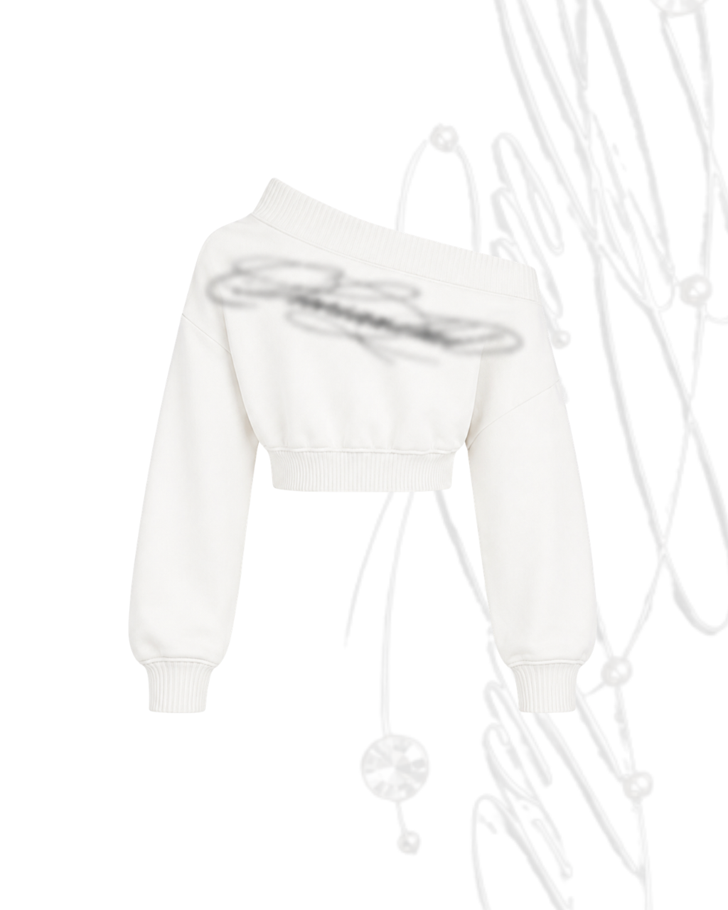 logo print short sweat