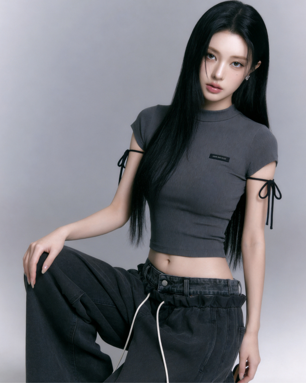 【Pre-Order】side ribbon rib knit