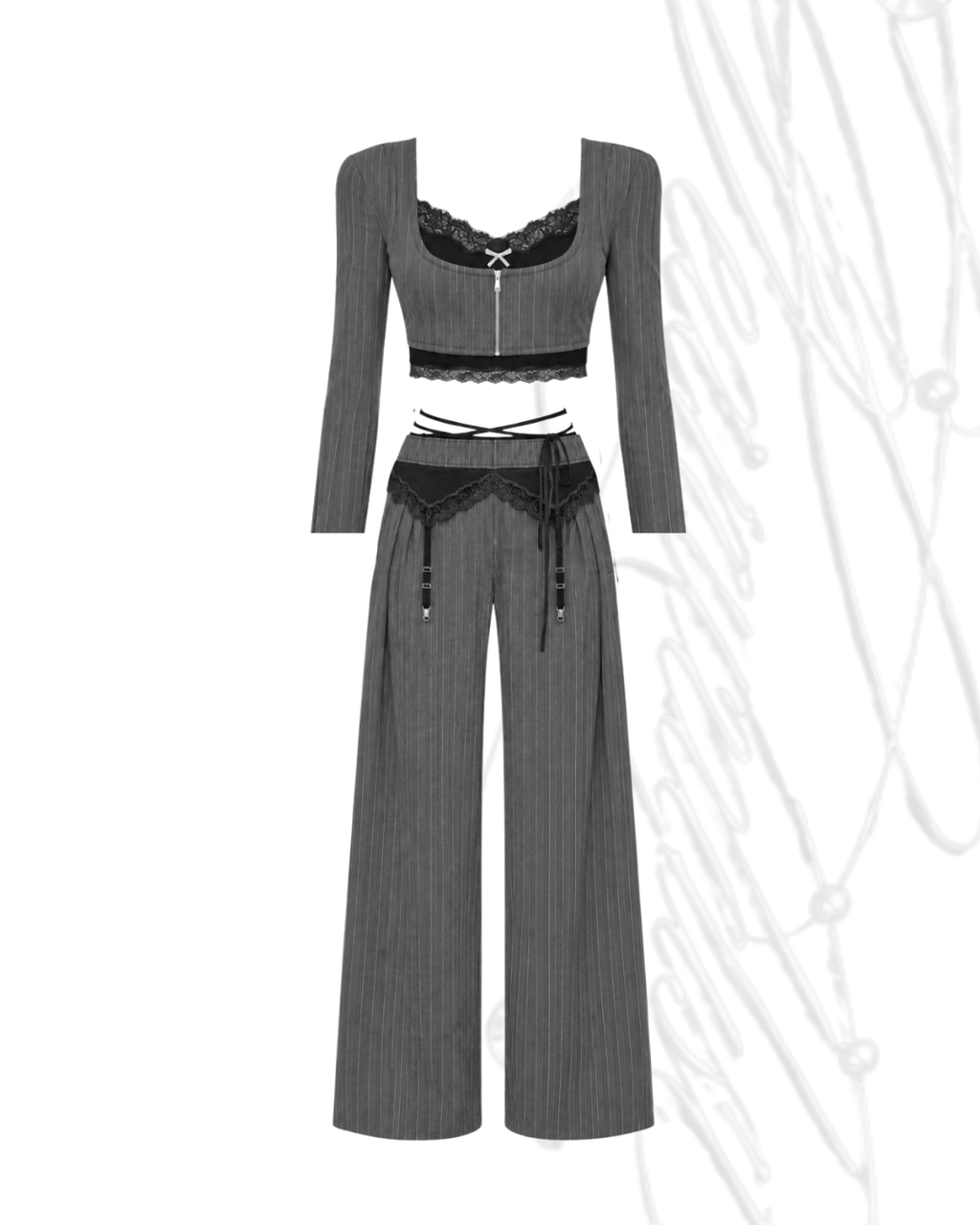 lace pinstripe set-up