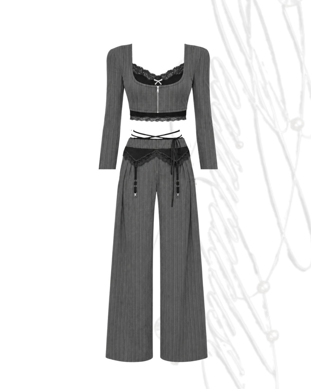 lace pinstripe set-up