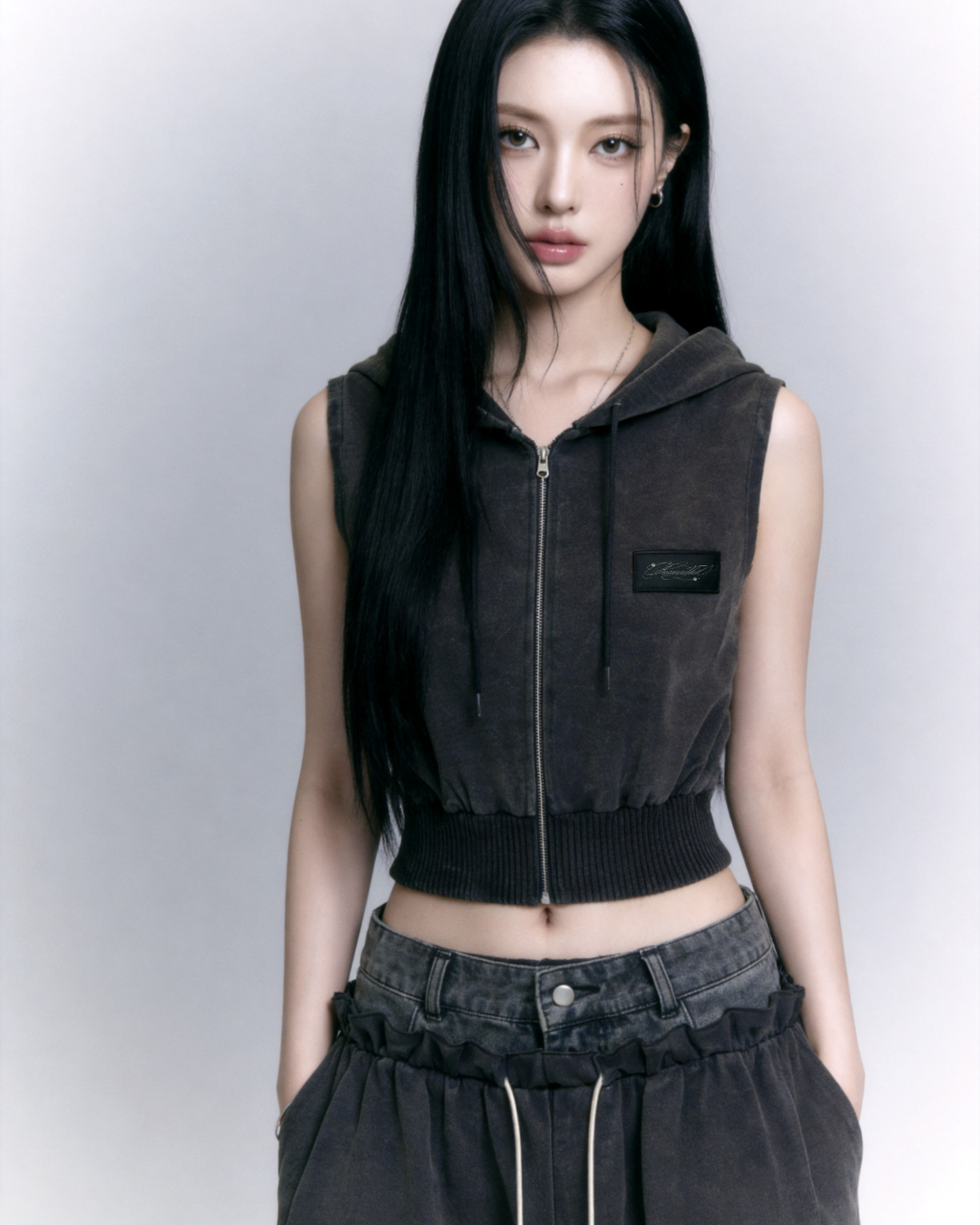 【Pre-Order】layered denim waist setup