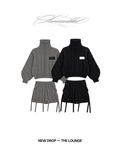 【Pre-Order】heavy cable zip blouson / harness cable knit shorts