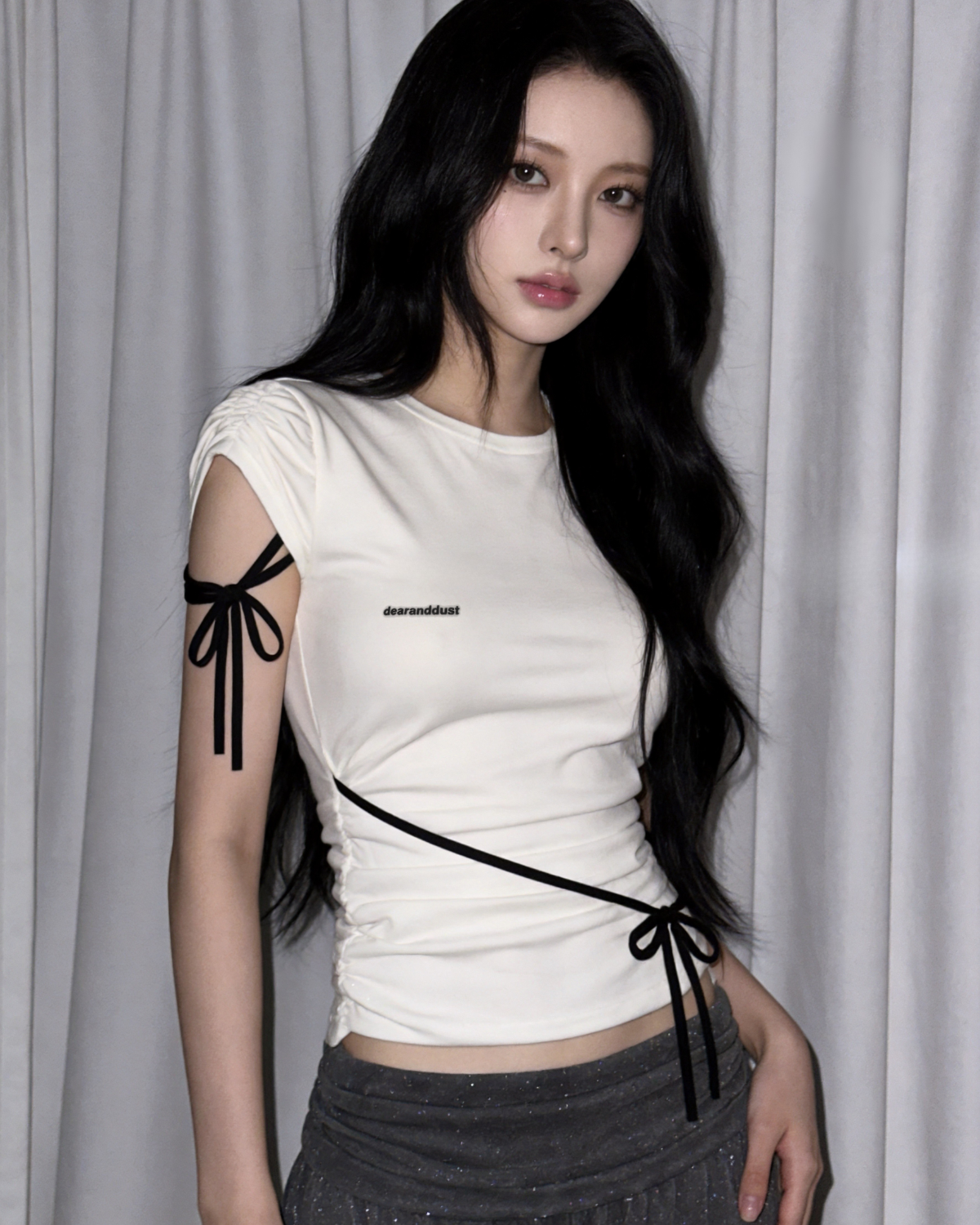 Side Ribbon Muse Tee