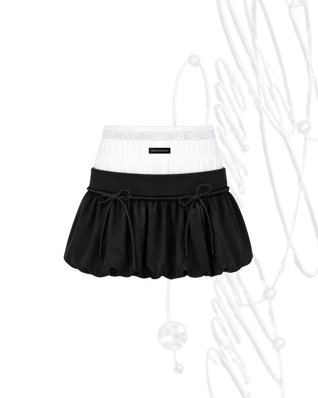 layered logo balloon skirt