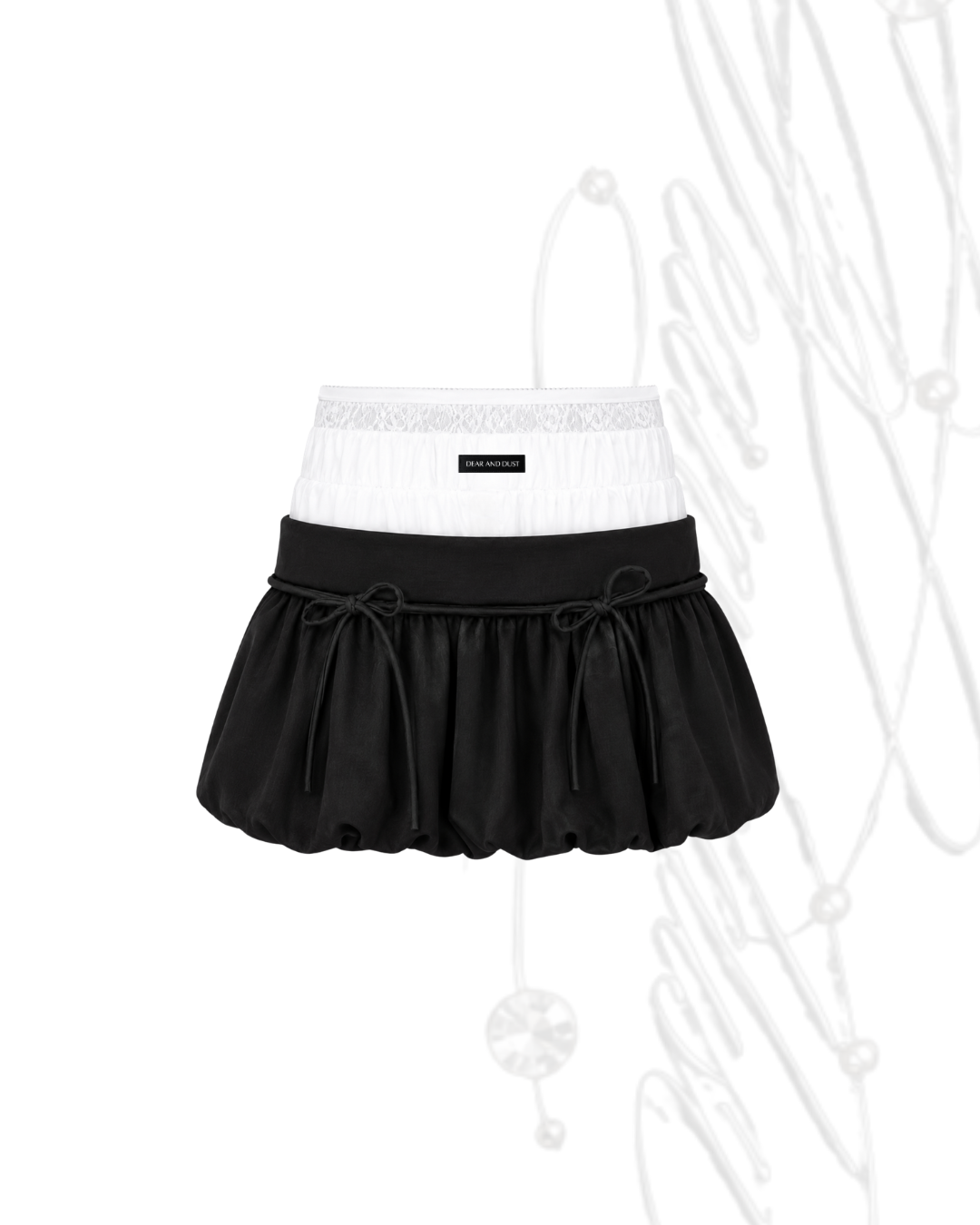 layered logo balloon skirt