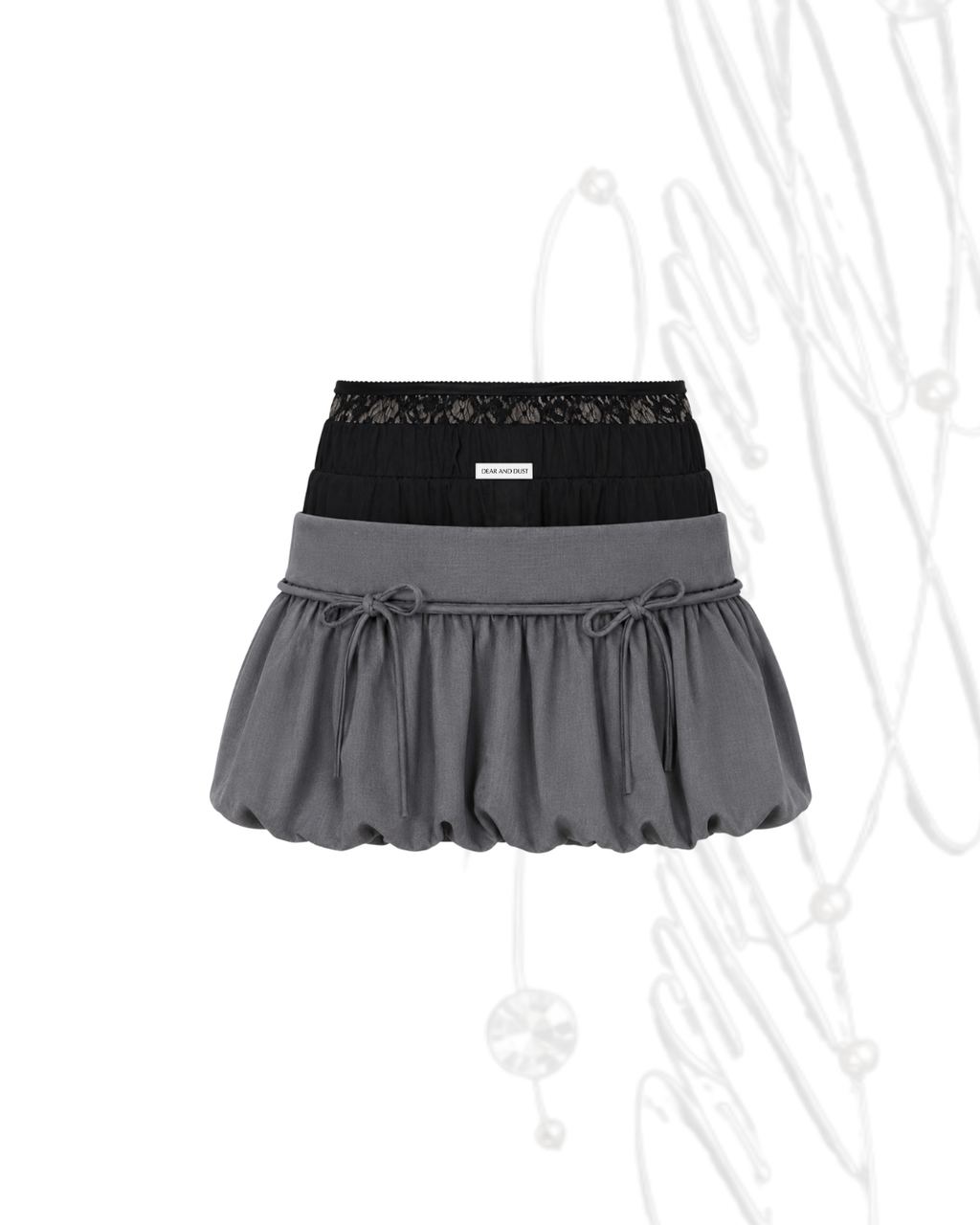 layered logo balloon skirt