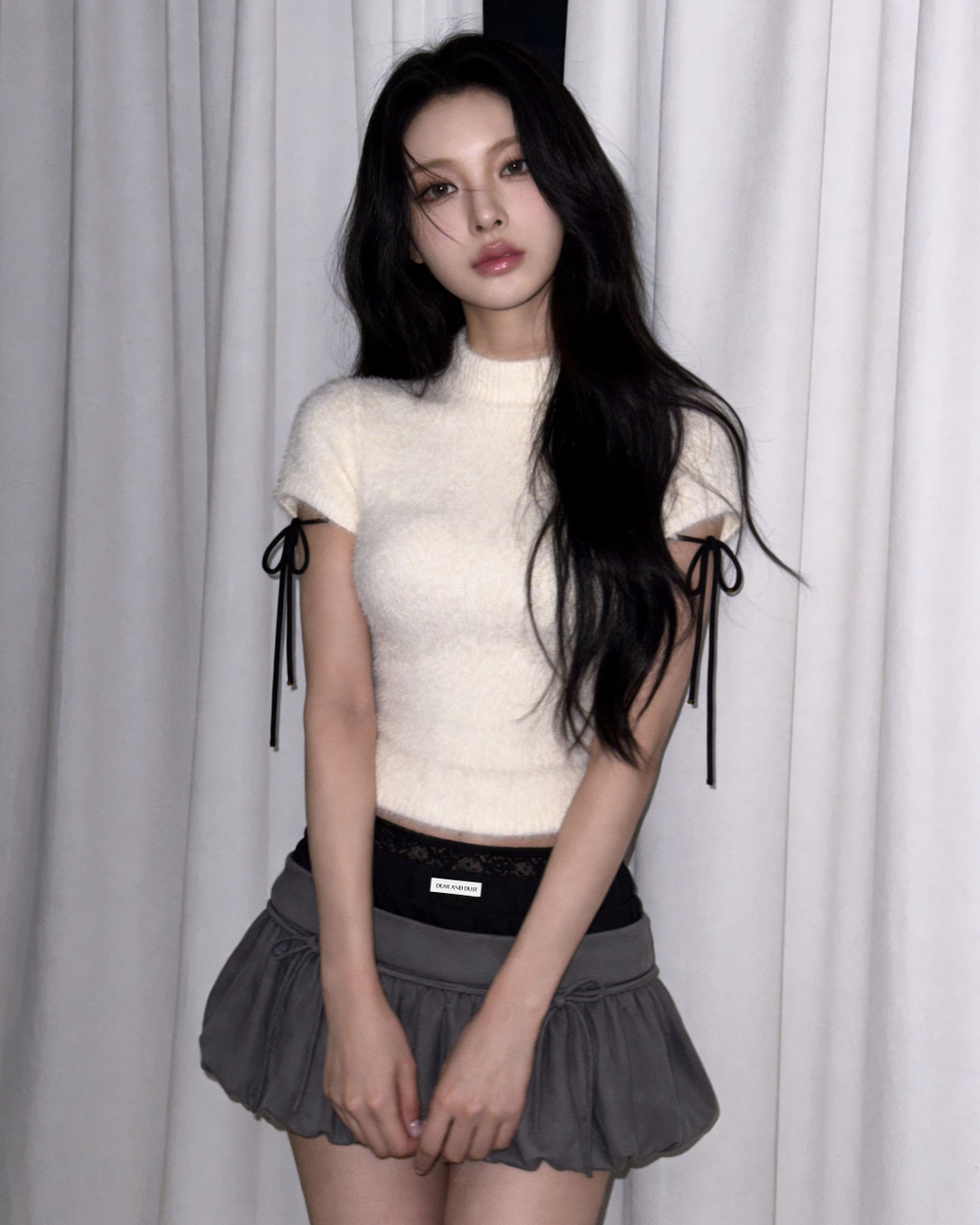 layered logo balloon skirt