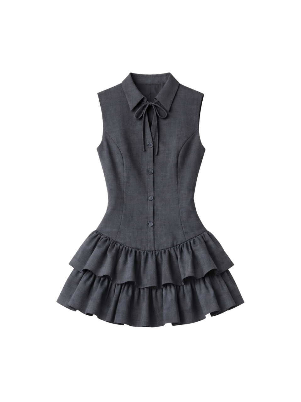 Ribbon Corset Tiered Dress