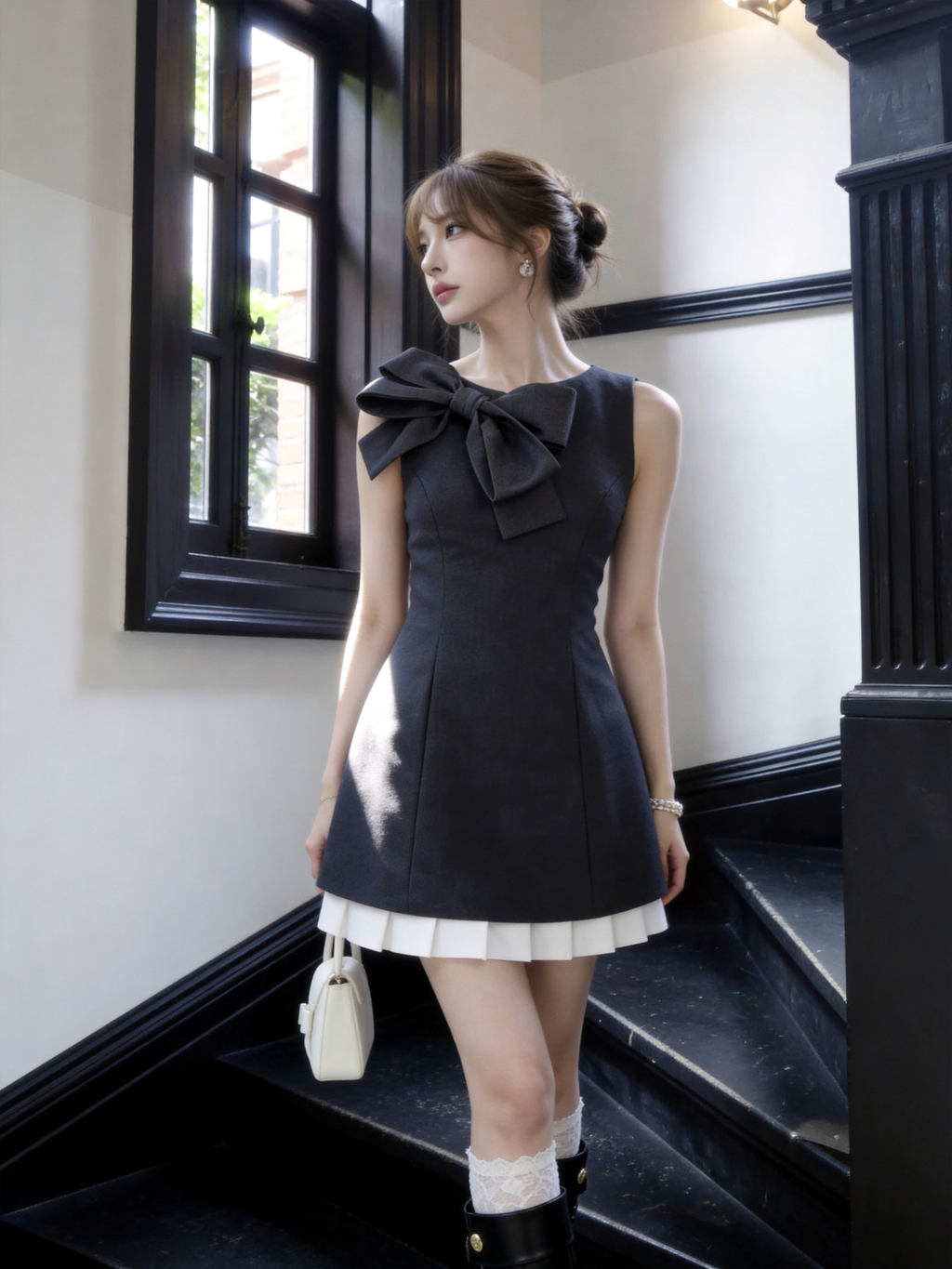 【Pre-Order】sculpt ribbon one-piece