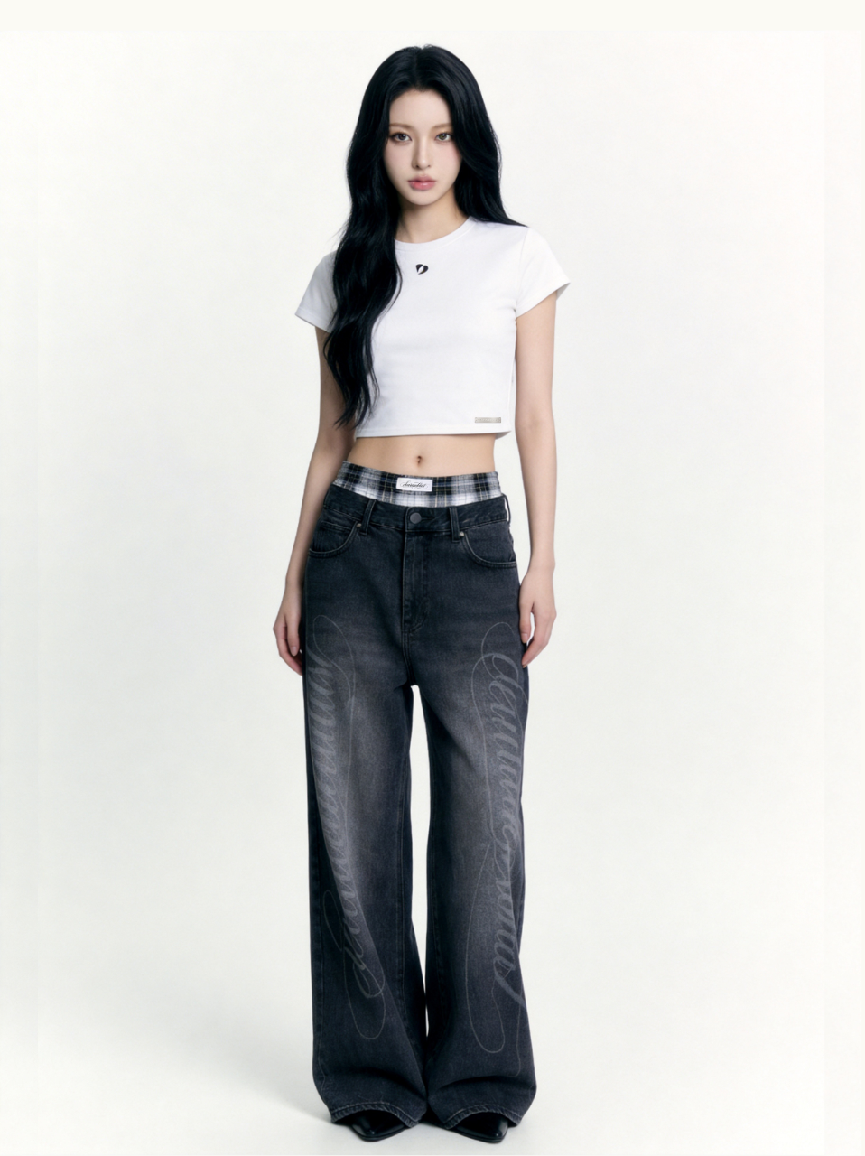 Signature print Denim