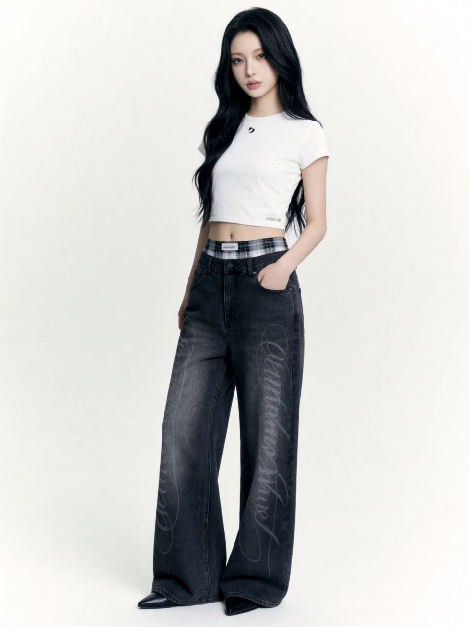 Signature print Denim