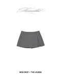 glitter slit mini skirt