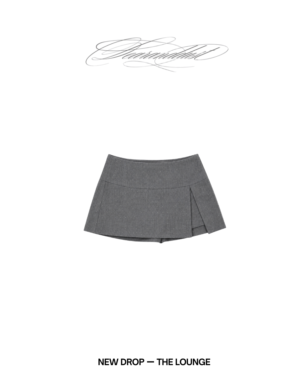 glitter slit mini skirt