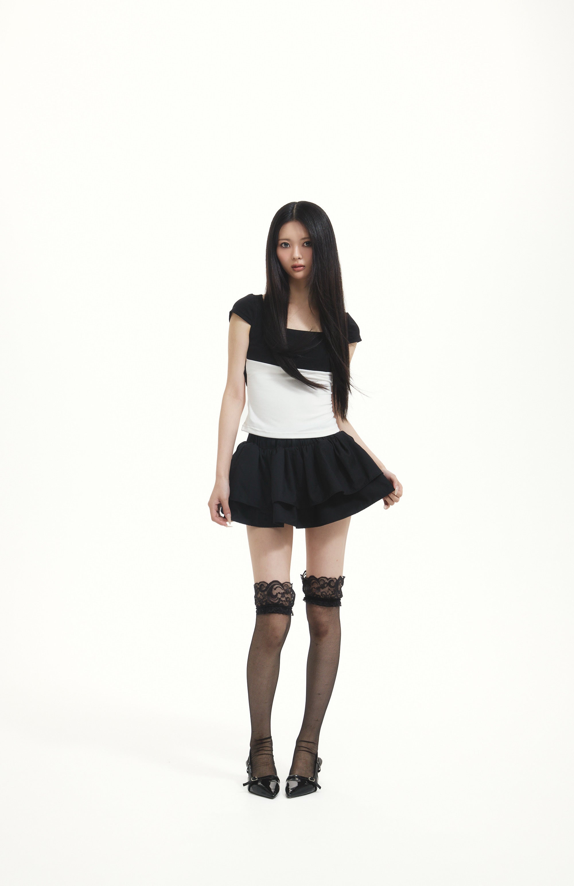 bicolor sculpt tops