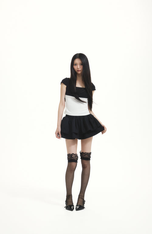 bicolor sculpt tops