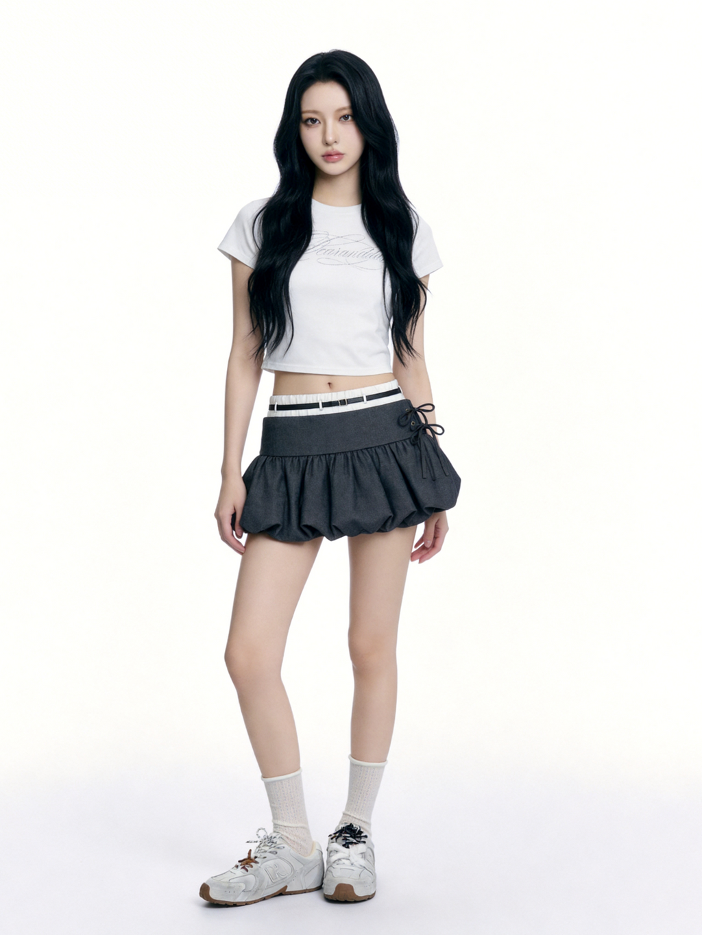 Side ribbon balloon skirt