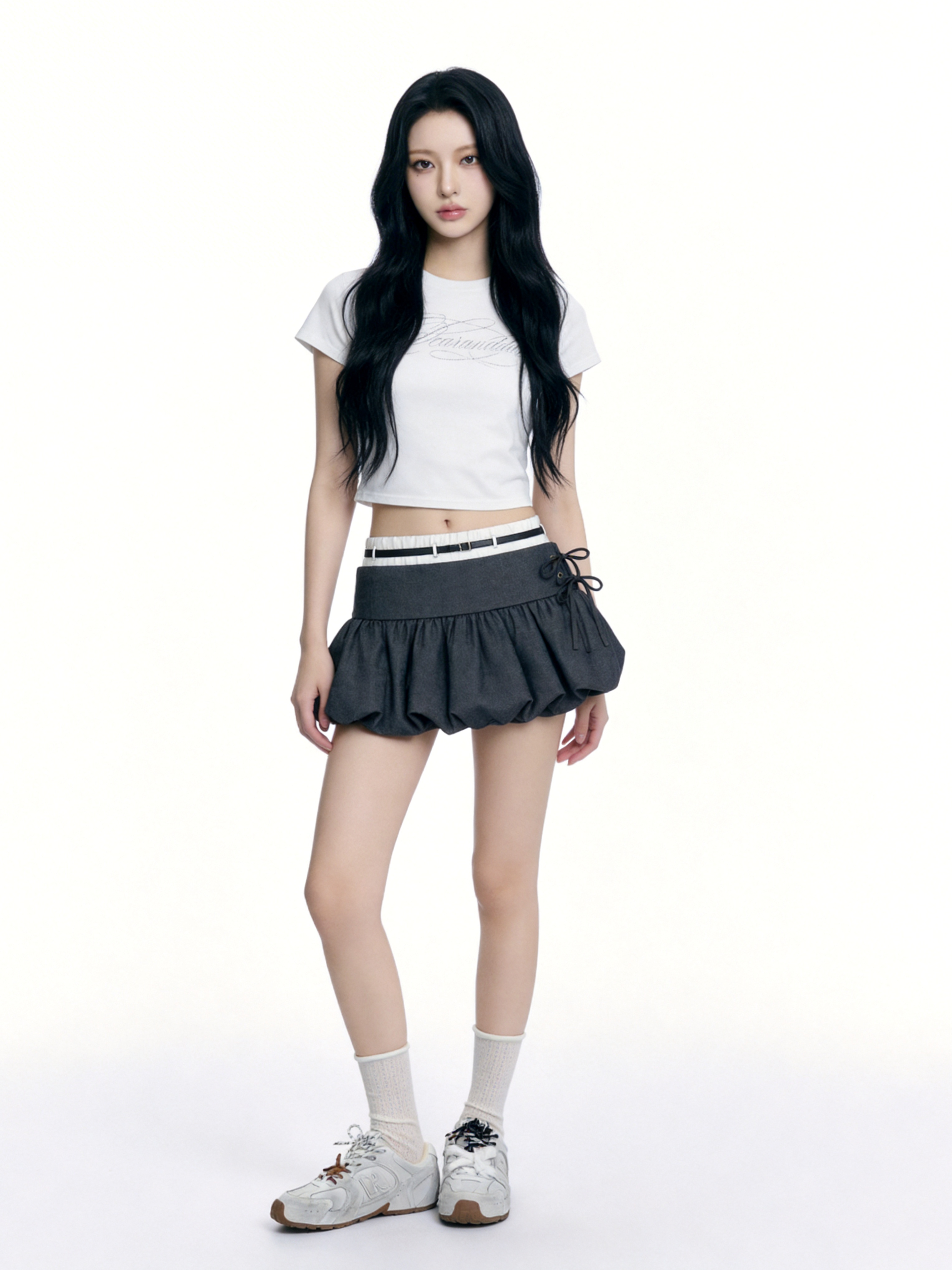 Side ribbon balloon skirt