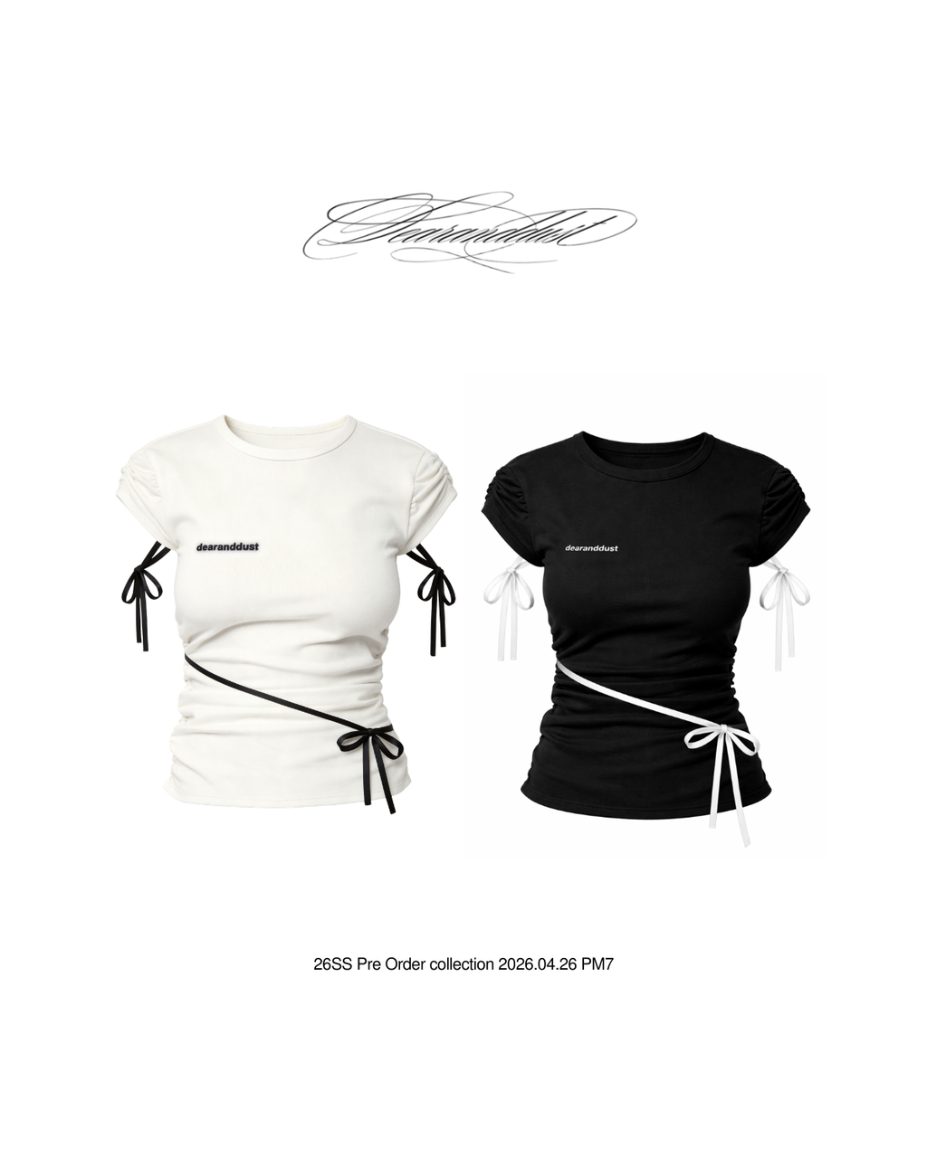 pre-order】Side Ribbon Muse Tee – dearanddust pre-order】Side Ribbon Muse Tee – dearanddust