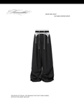 lace garter wide pants